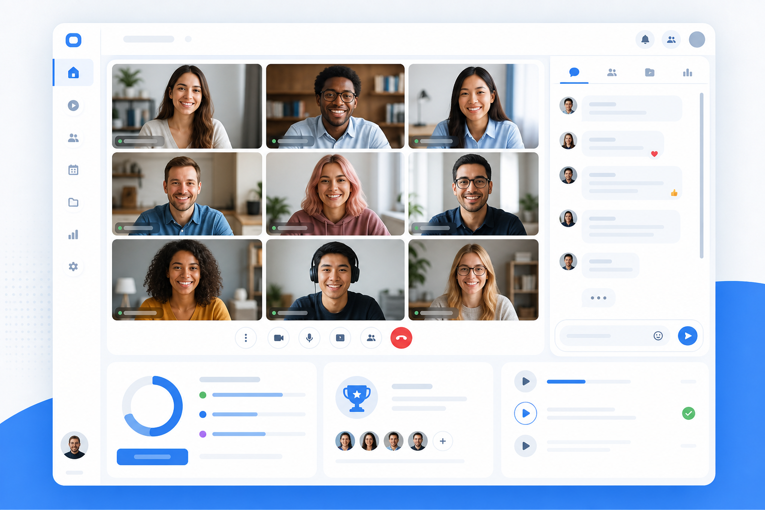 P2P learner cohort lobby interface